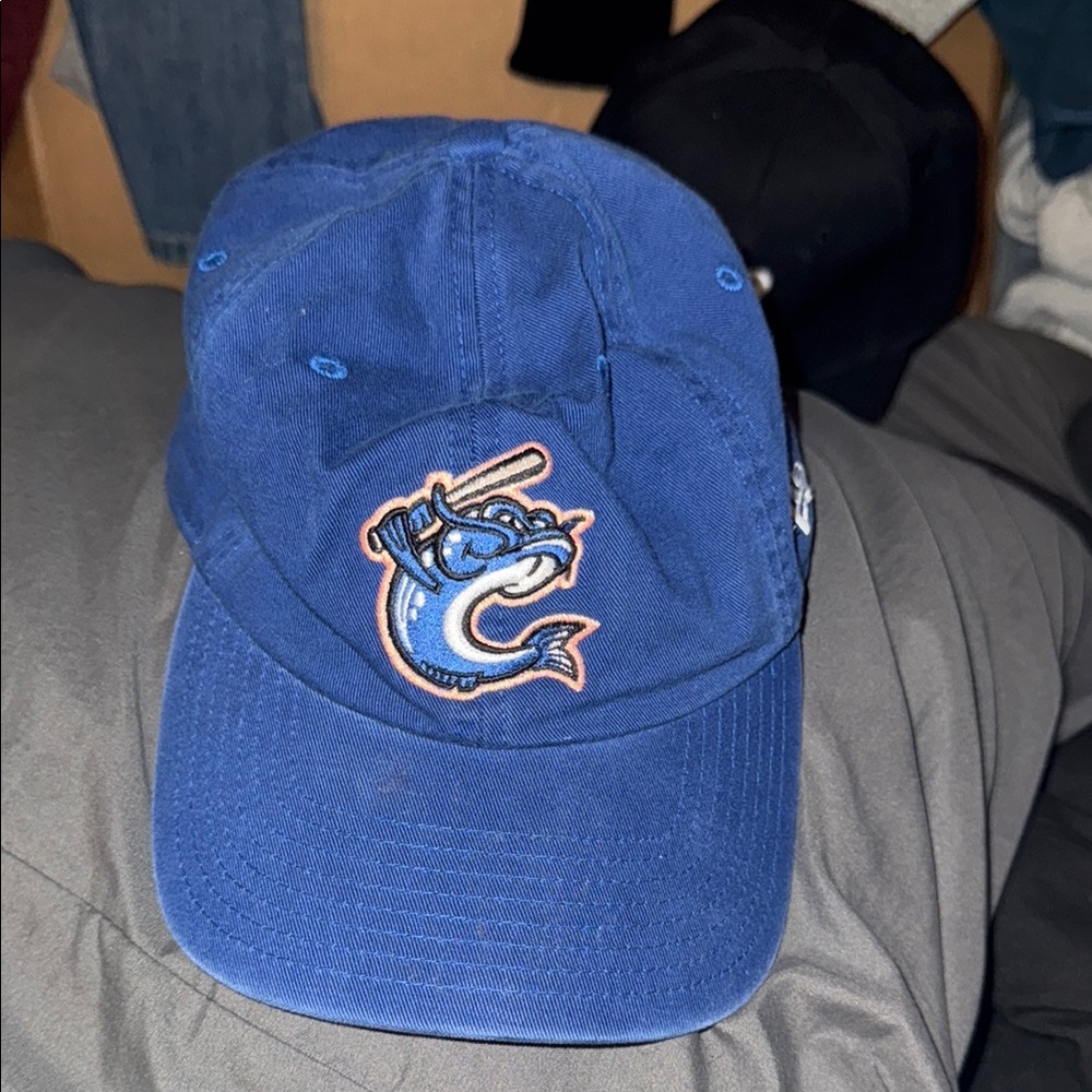 New Era Columbus Catfish Blue Baseball Cap with Fish Logo adjustable